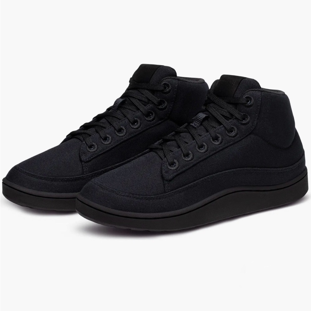 Women’s AllBirds Canvas Pacer Mid Retro Skate Casual Sneakers Black Size 8